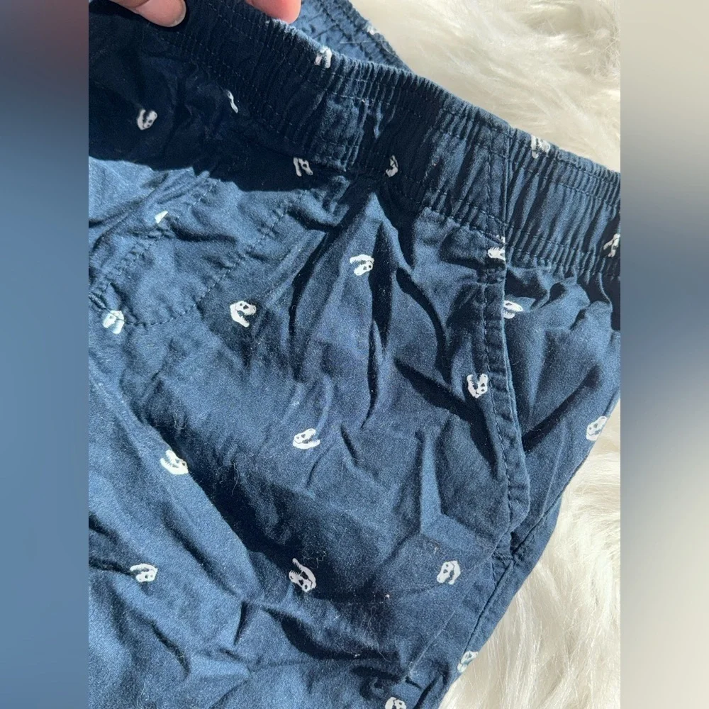 Boys Navy shorts with dinosaur